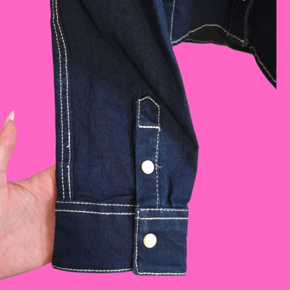 BRAND NEW!! ひTrue Religion Western Denim Shirtひ - Picture 5 of 6